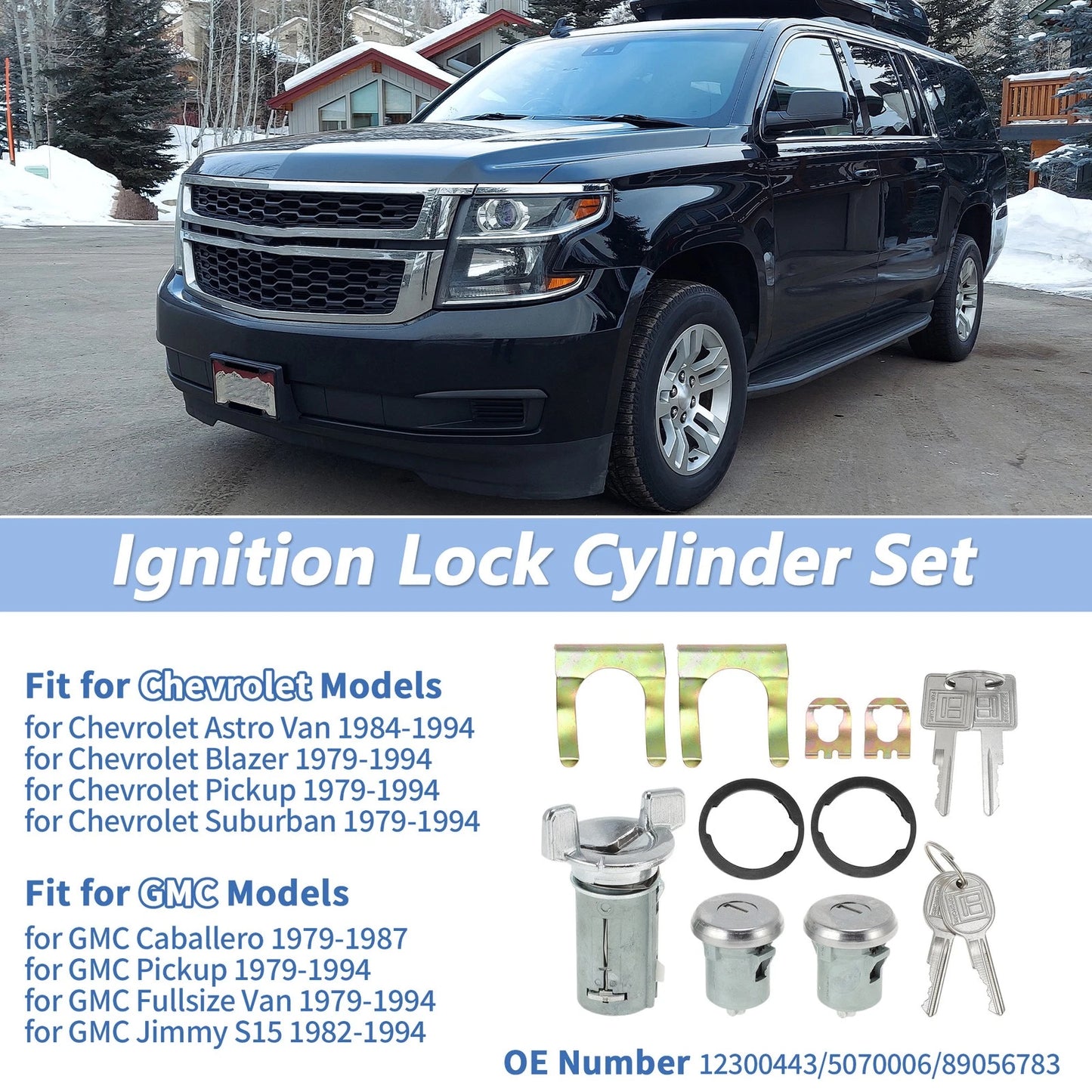 Ignition Lock Cylinder & Door Lock for Chevy Suburban (1979–1994)