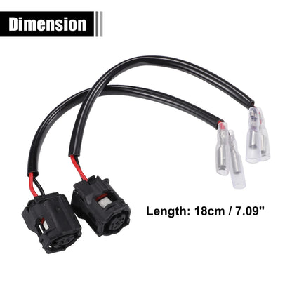 2 x Motorcycle Turn Signal Cable Wiring Adapter Connectors for Yamaha MT-10