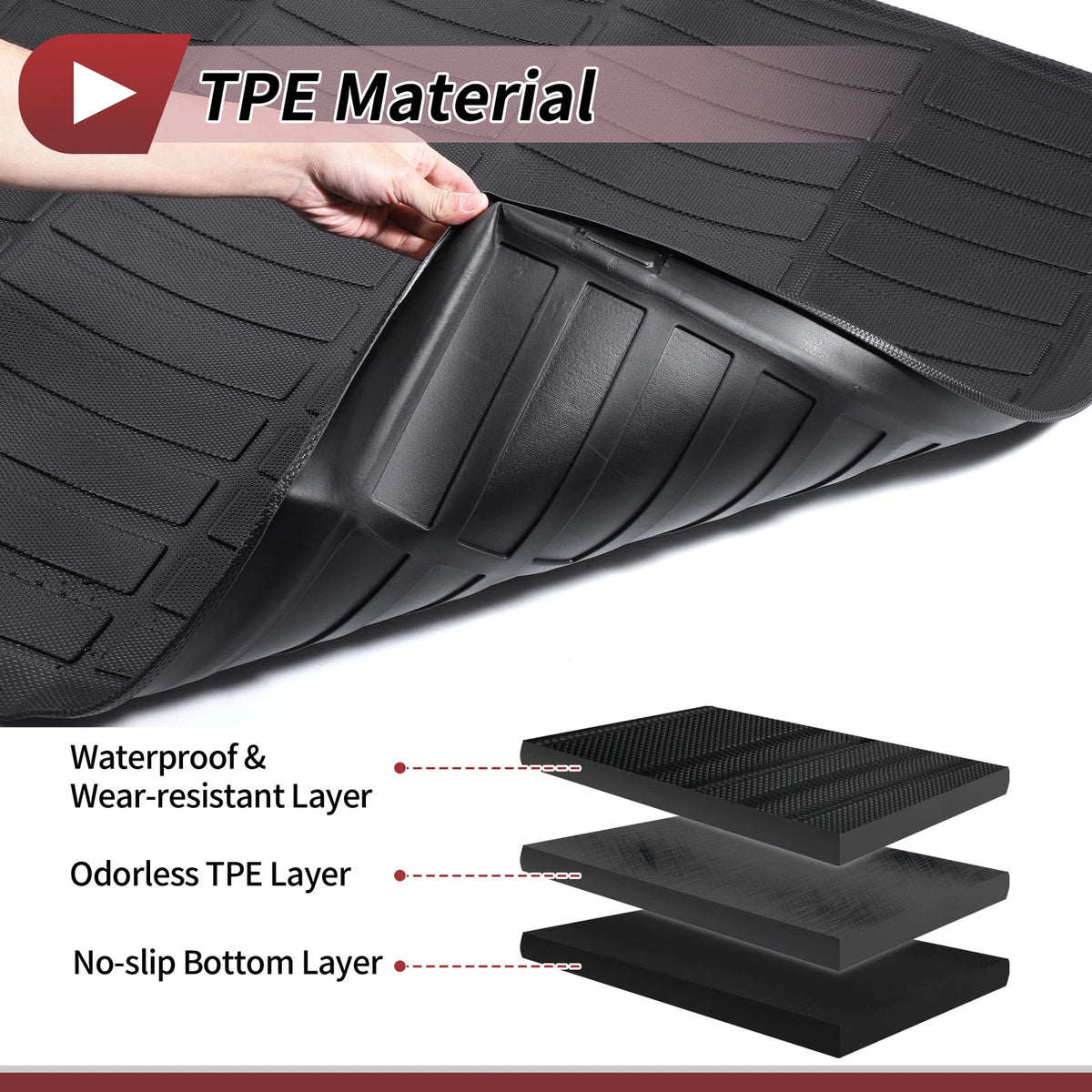 Cargo Liner Rear Trunk Mat for GMC Terrain & Chevrolet Equinox (2018-2024)