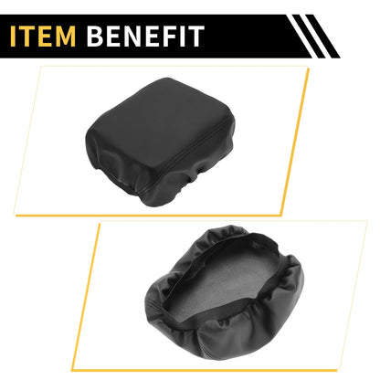 Armrest Cover for Jeep Wrangler Microfiber Leather Black (2007-2023)