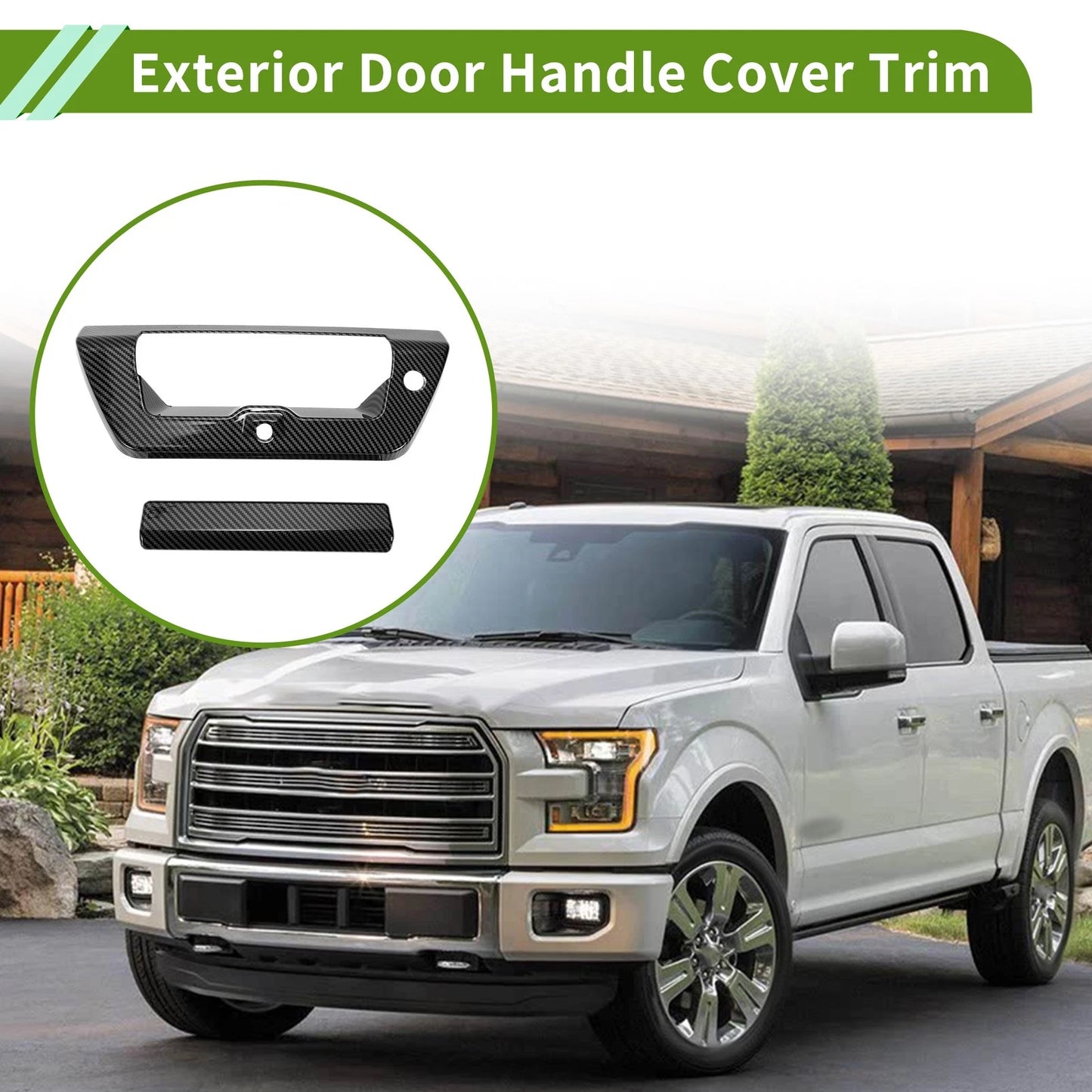 Exterior Trim Tailgate for Ford F150 Black ABS 2 x Covers (2015-2020)