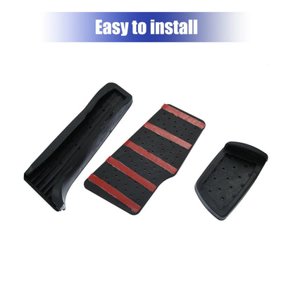 3 x Silver Tone Non-Slip Brake Gas Rest Pedals for Toyota Camry (2018-2022)