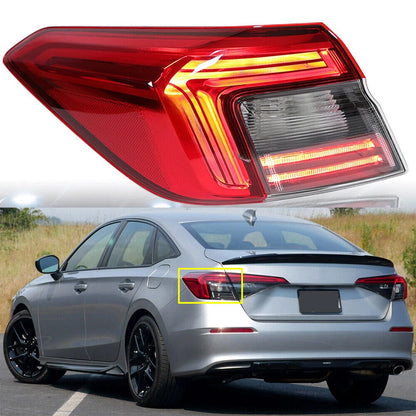 Driver Left Outer LED Tail Light for Honda Civic Sedan (2022-2023)