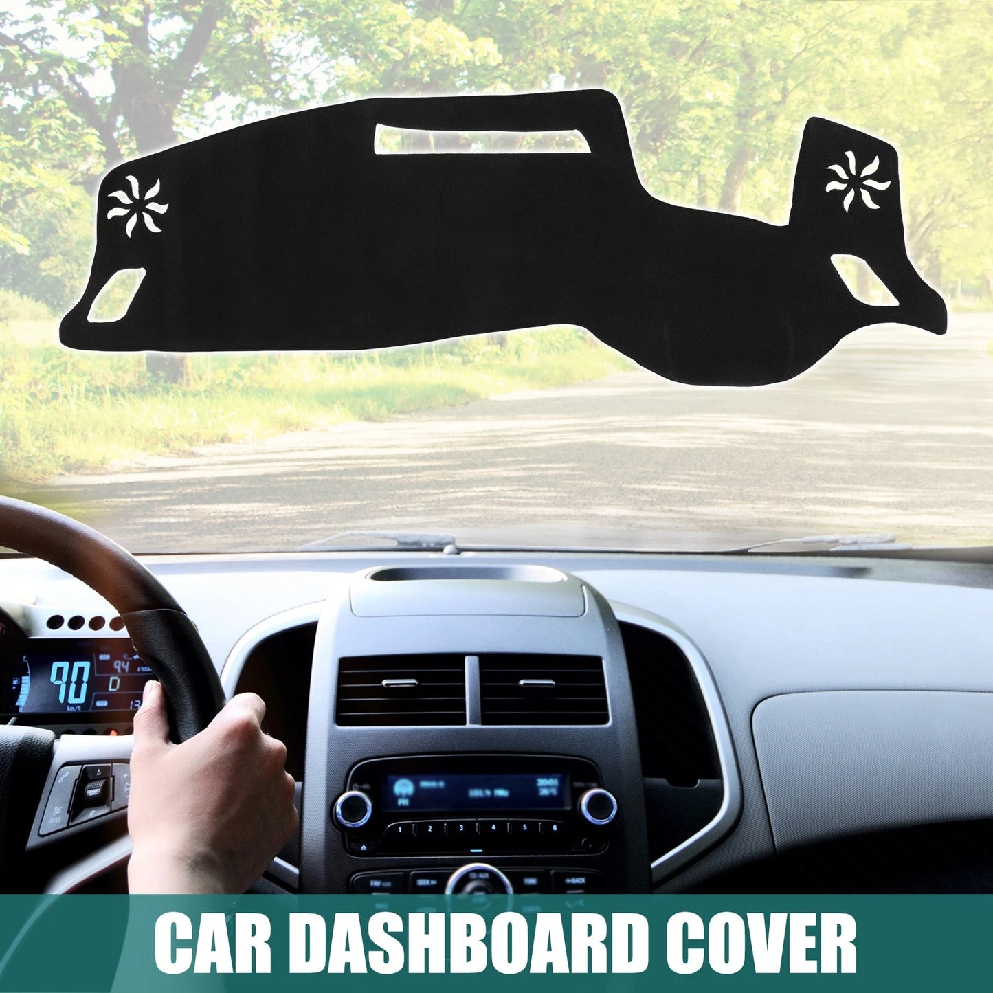 Black Dashboard Cover for Mitsubishi Outlander (2021-2023)