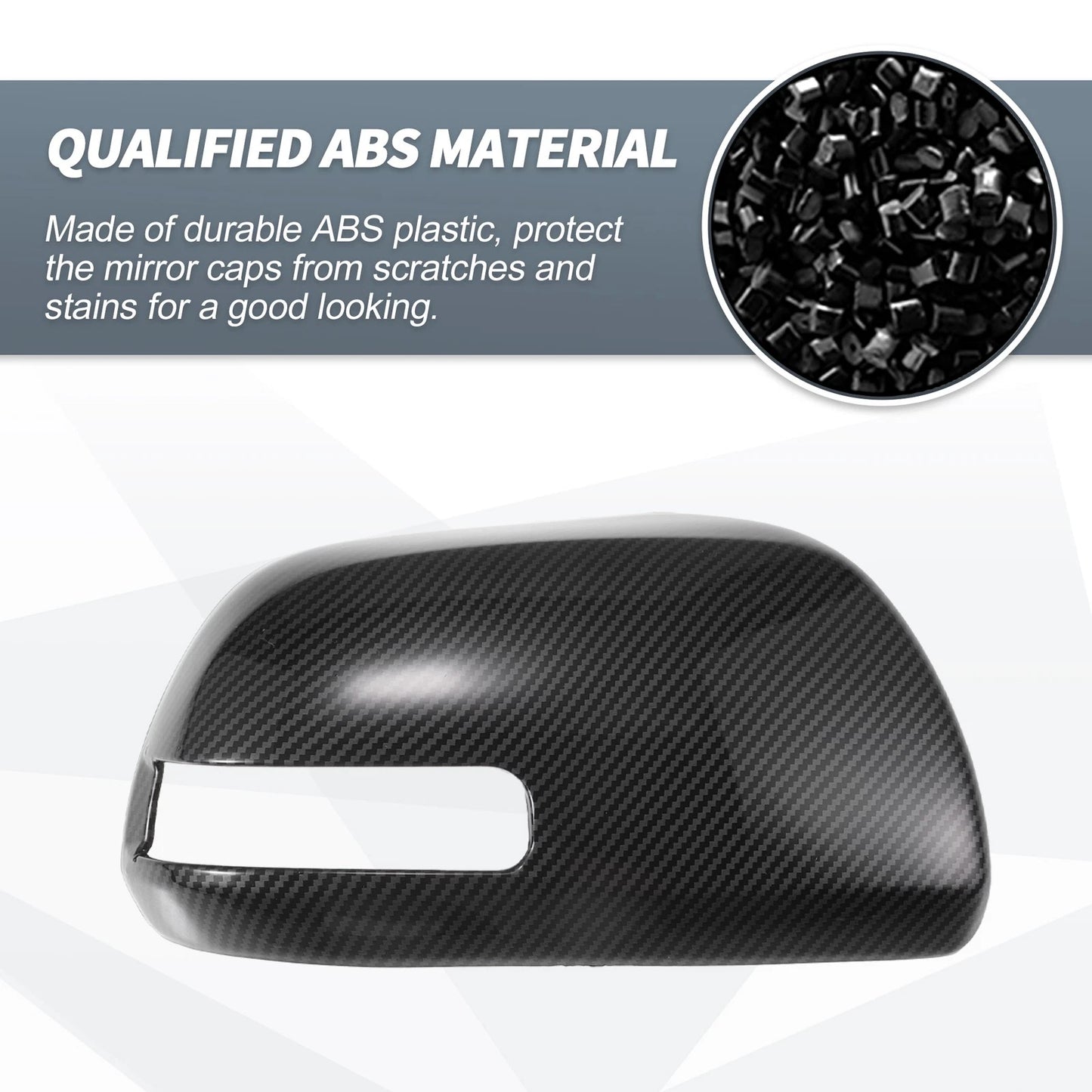 Rearview Mirror Cover Overlay  Black Carbon Fiber for Toyota Sienna (12-20)
