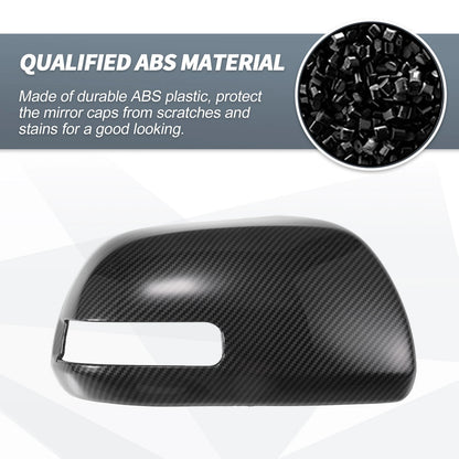 Rearview Mirror Cover Overlay  Black Carbon Fiber for Toyota Sienna (12-20)