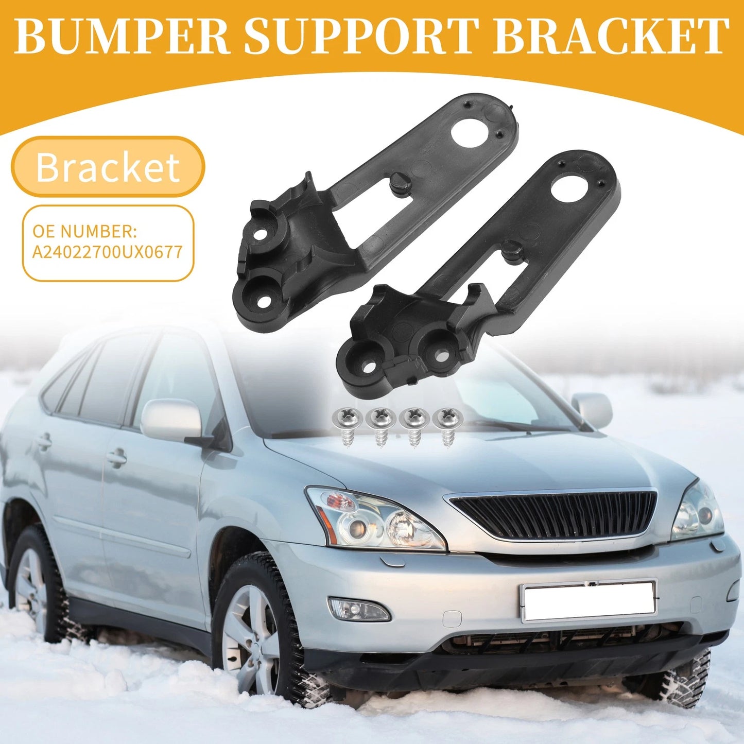 LH RH Side Front Bumper Support Bracket 1 Pair for Lexus RX330 (2004–2006)