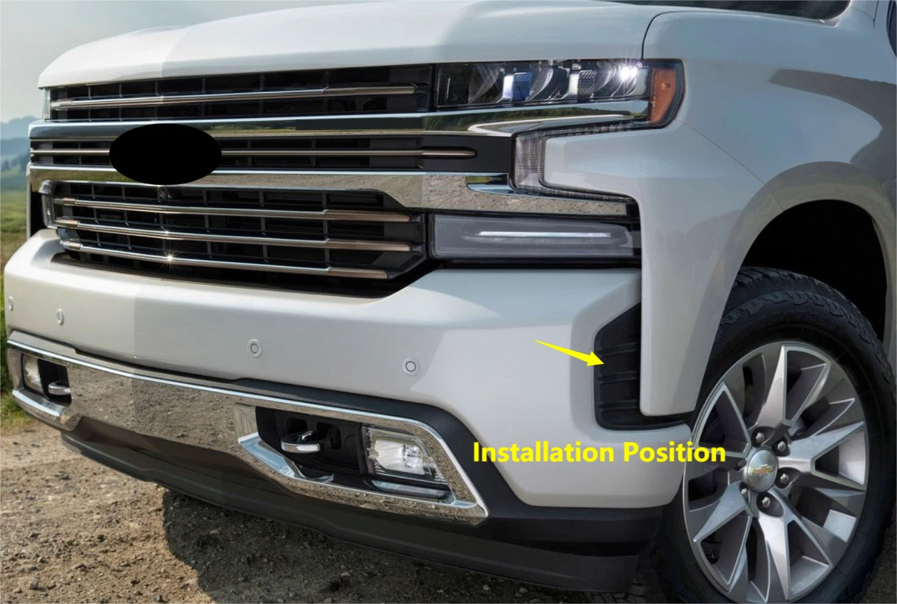 Chrome Front Fog Light Cover Trim for Chevrolet Silverado 1500 (2019-2021)