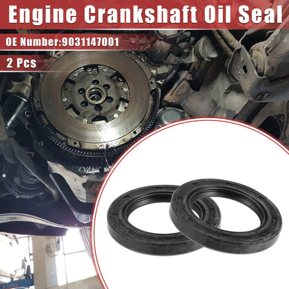 2 x Engine Crankshaft Oil Seal for Toyota Land Cruiser Black
