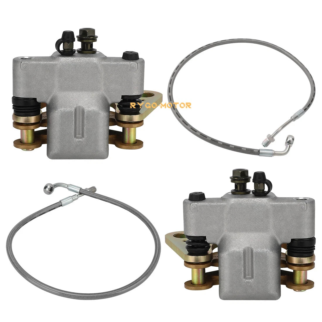 Front Brake Calipers & Hose Lines for Polaris Sportsman 500 570 700 800 450 ATV