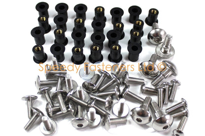 Stainless Steel Bolts Shaft Nut Set for Yamaha TZR