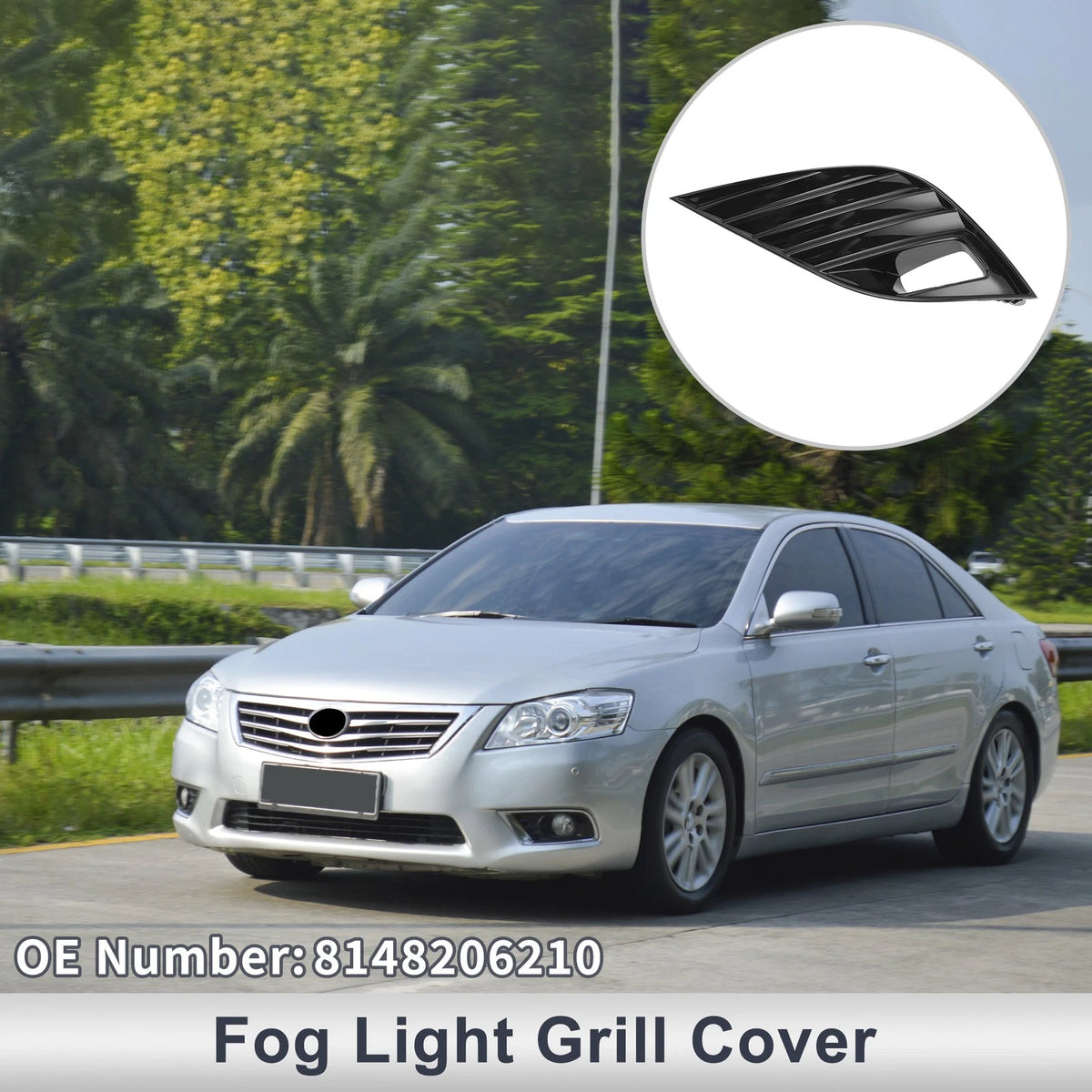 1 Pc Front Left Fog Light Grill for Toyota Camry SE/XSE (2018-2020)