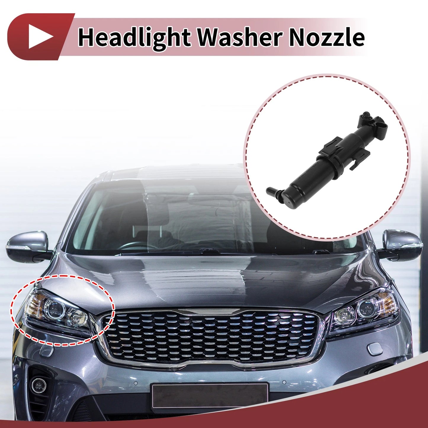 Front Passenger Side Headlight Washer Nozzle for BMW 535i (2010-2016)