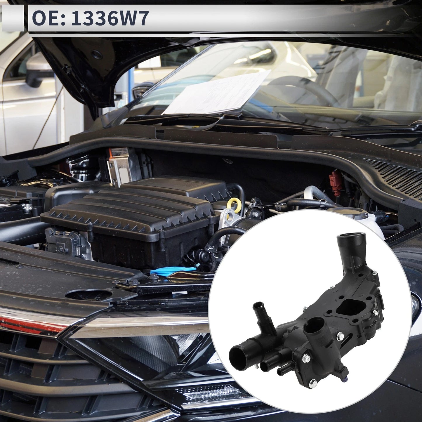 Engine Coolant Thermostat Housing for Peugeot Partner 307 406 (2000-2008)