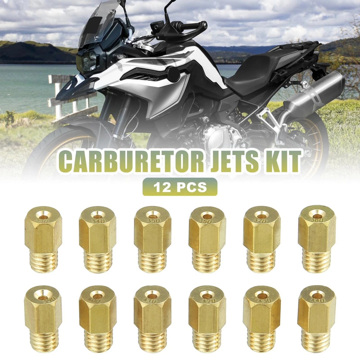 12 x Main Jets for Motorcycle Carburetor VM20 VM22 VM38 TM24