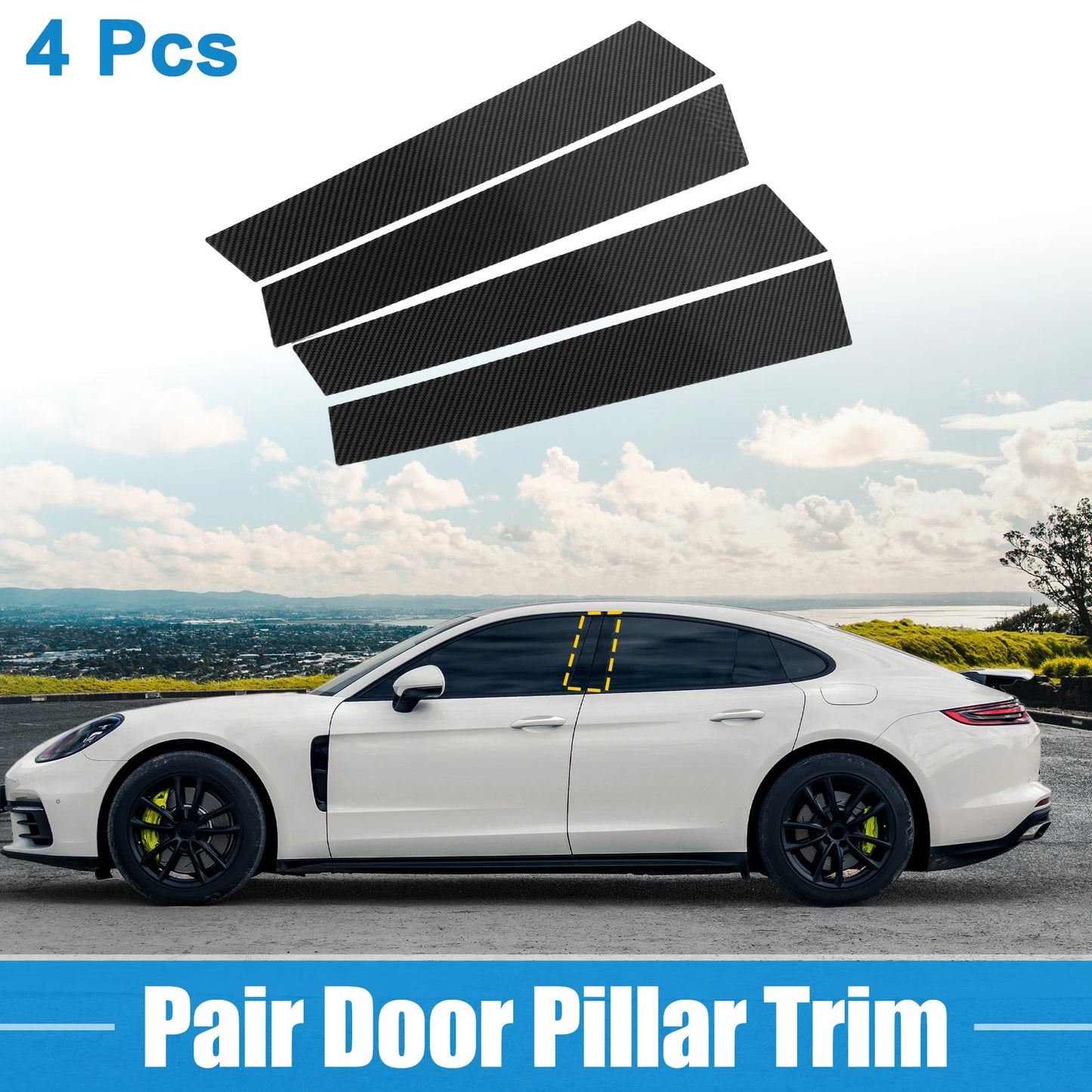 4 x Windshield B Pillar Trim Garnish for Porsche Panamera (2009 - 2016)