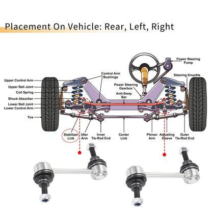 Rear Sway Bar Links for Toyota Corolla (1988-2002)