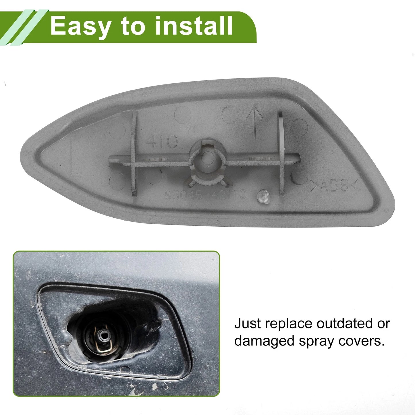 Front Left Washer Nozzle Cover for Toyota Rav4 (2010-2012) Unpainted