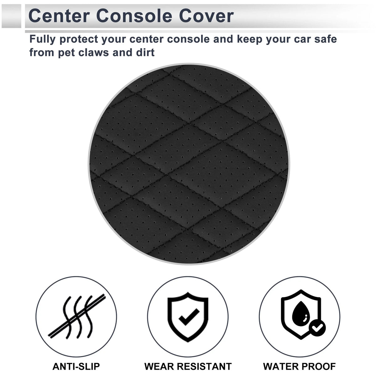 Car Center Console Cover for BMW X3 (2014-2018) Black 1 x Piece