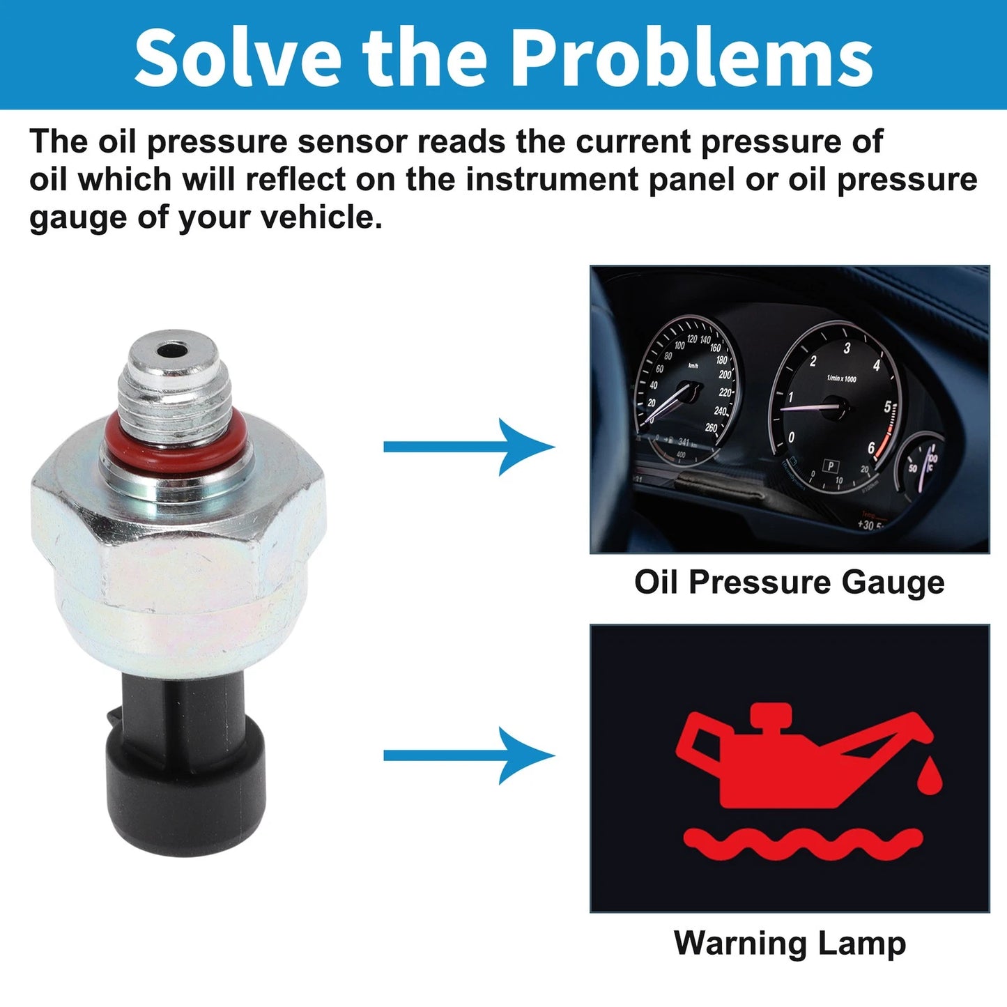Engine Oil Pressure Sensor for Ford E-350 Super Duty 6.0L (2004-2010)