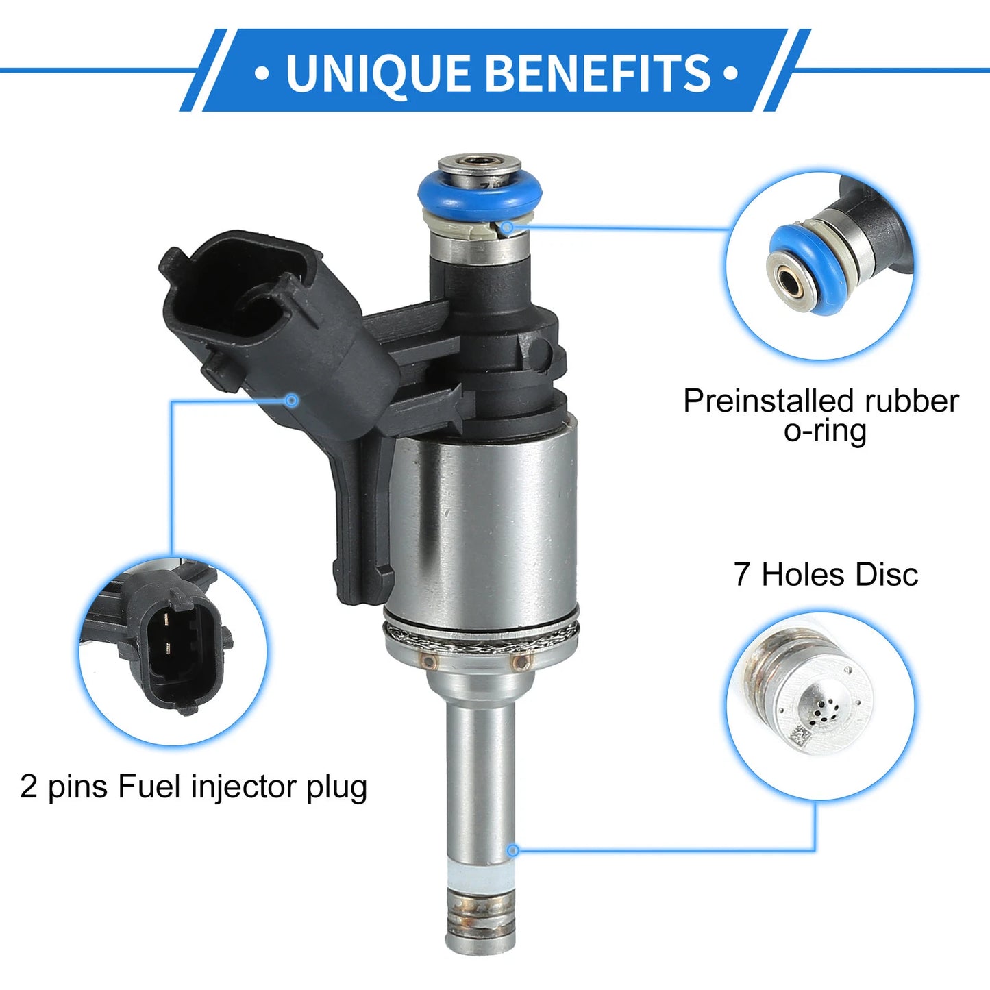 Fuel Injector 1 x No.13537591623 for PEUGEOT 508 1.6 THP (2010-2018)