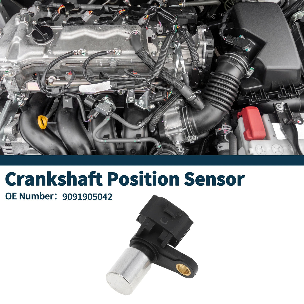 Crankshaft Position Sensor for Toyota Avensis 2.0D-4D (2003-2008) 1 x Pc
