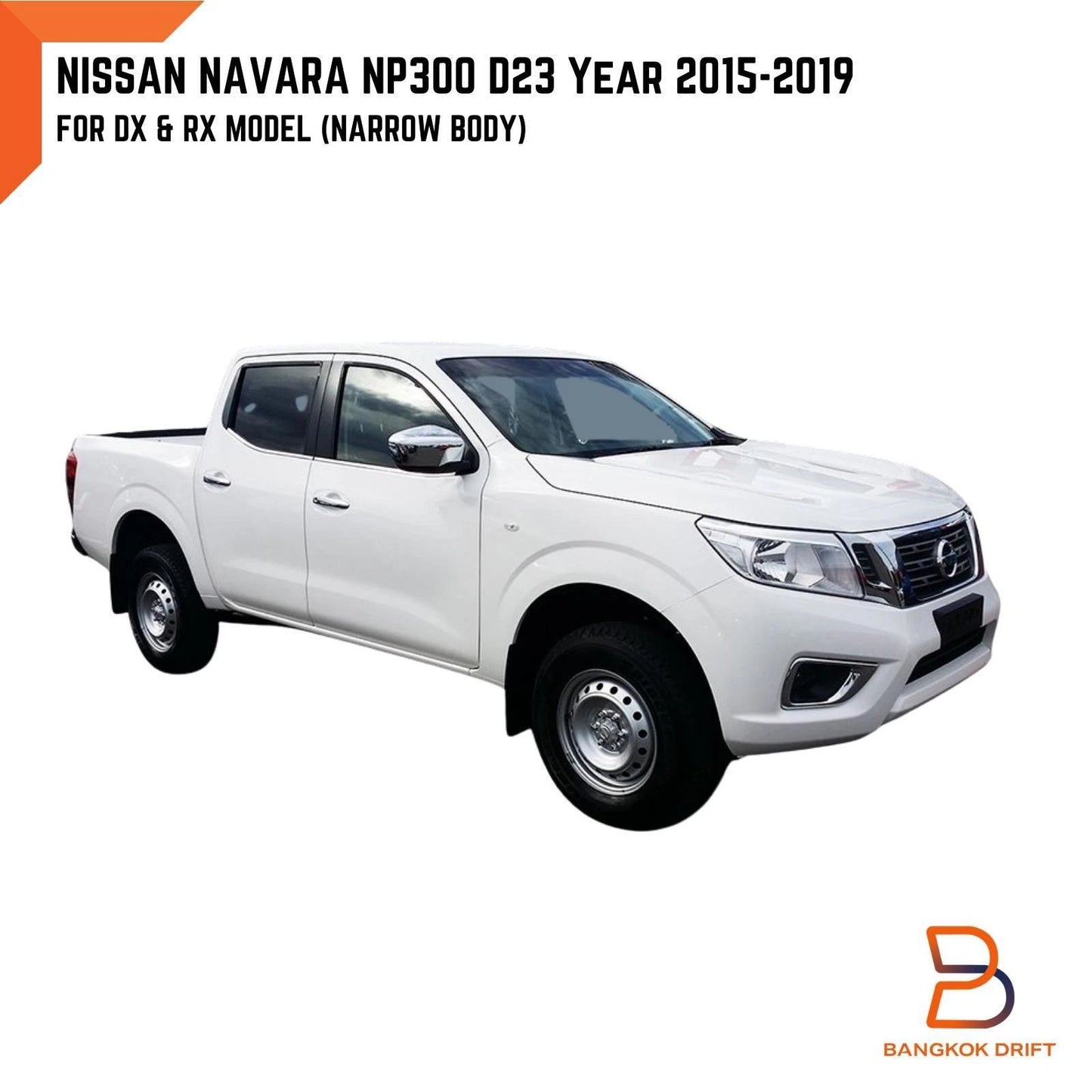 Glossy Black Fender Flares for Nissan Navara NP300 D23 Narrowbody (15-19)