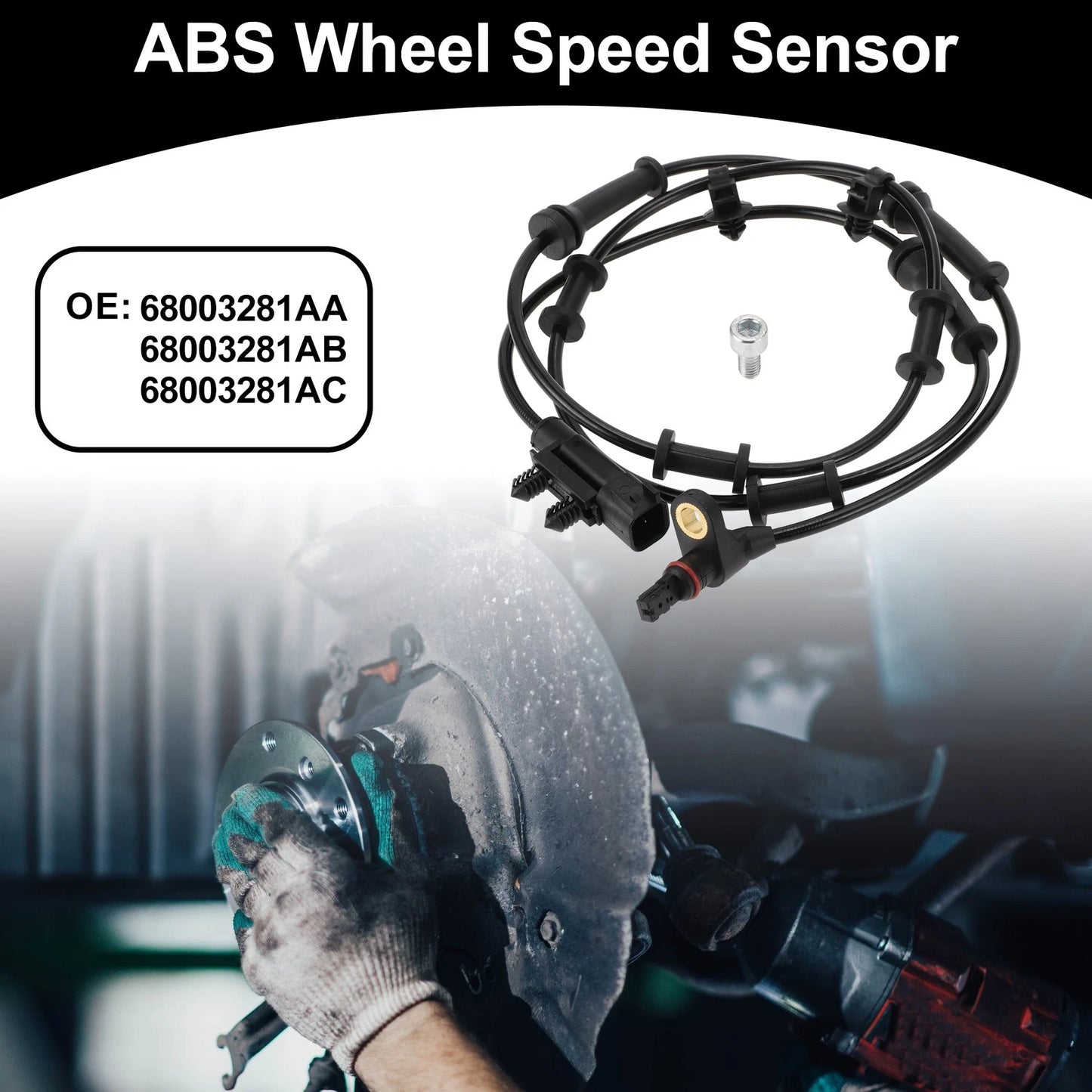 ABS Wheel Speed Sensor Kit for Jeep - 1 x Front Left/Right (2011-2018)