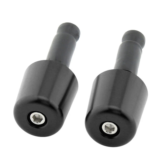 1.5" Black Handlebar Grips & End Caps for Universal Motorcycle