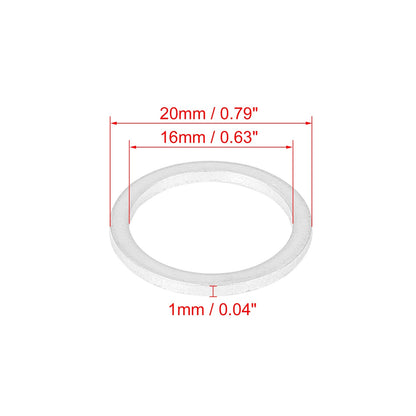 10 x M16 Silver Tone Oil Drain Plug Gaskets for BMW (1998-2023)