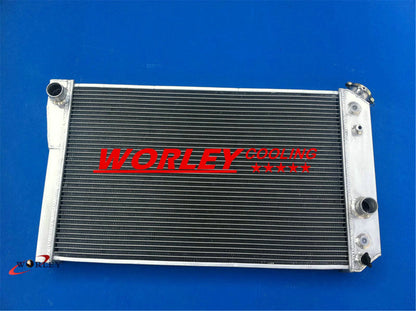 3 Row Aluminum Radiator & Fans for Chevy Corvette/S10 V8 (1984-1990)