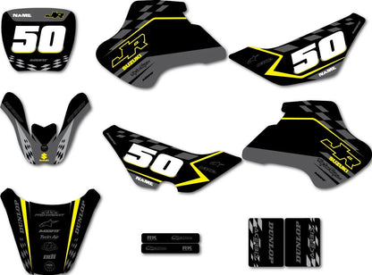 Suzuki JR 50 Full Kit Granite Style Stickers