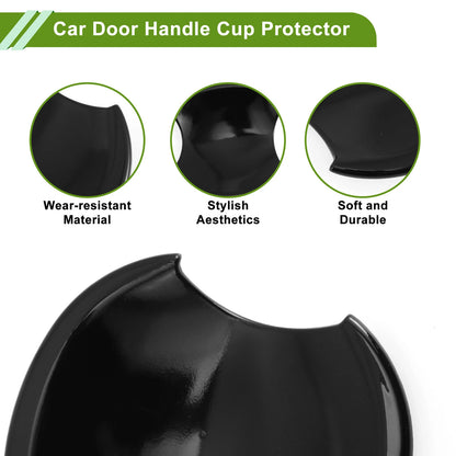 Door Handle Cup Protectors for Honda Civic 2006-2011 Gloss Black 4 Pcs