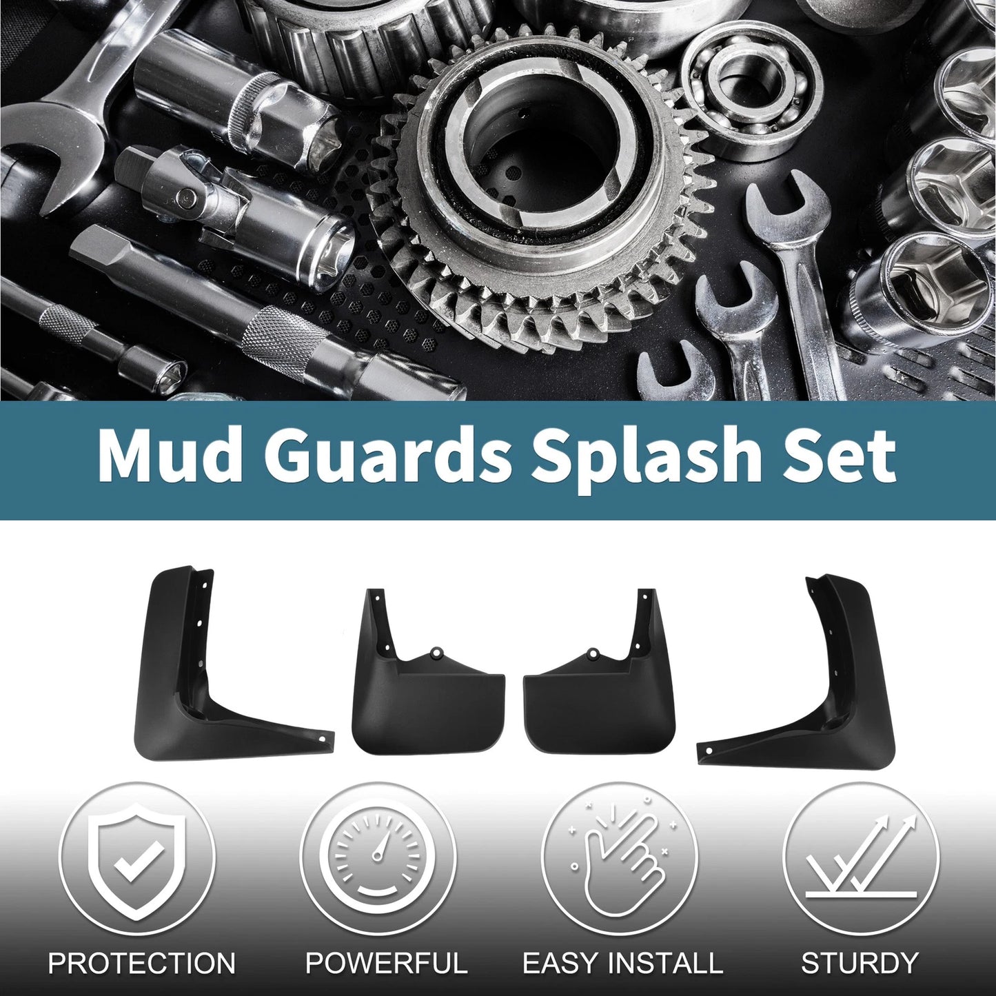 Mud Flaps Splash Guards 1 Set for Toyota Hiace (1992-2003)