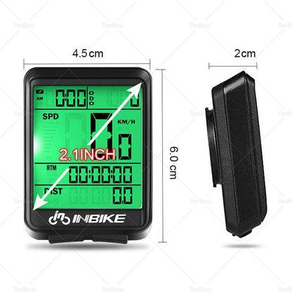 Wireless LCD Cycle Speedometer Odometer for Bike - Waterproof