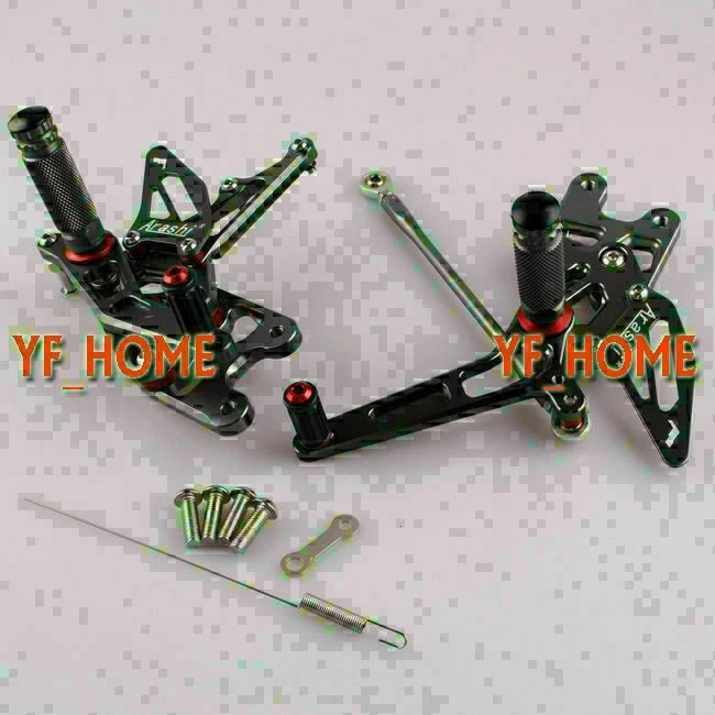 Adjustable Rear Footpegs for Suzuki GSXR1000 (2007-2008) - Grey Finish