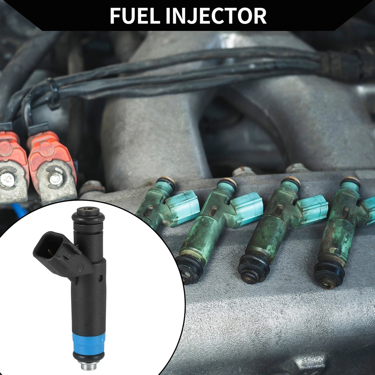 3.8L Black Fuel Injector for Dodge Grand Caravan (2001 - 2004)