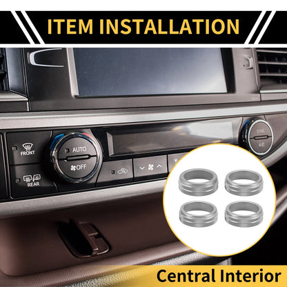 Air Conditioner Heater 4WD Switch Knob Cover Ring for Toyota Tacoma (2005-2023)