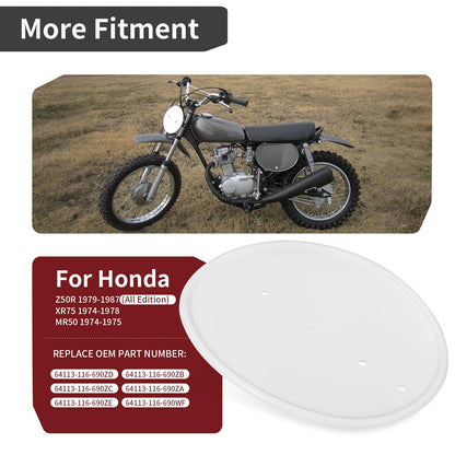 Front Side White Number Plate for Honda Z50R (1979–1987)