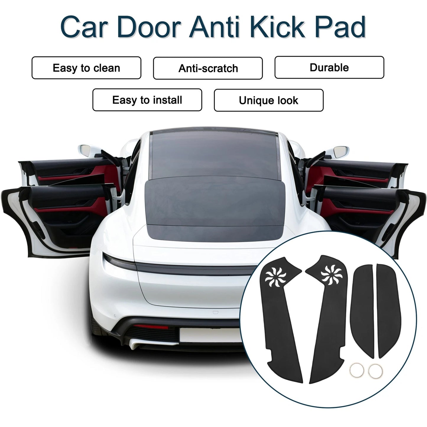Car Door Anti Kick Pad Sticker Protector for Toyota Corolla (2014-2019)