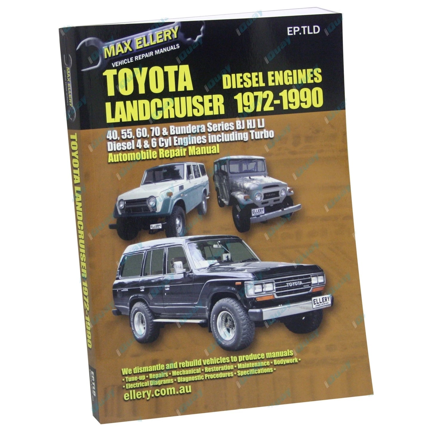 Workshop Repair Manual Book for Toyota HJ45 HJ47 HJ60 HJ61 HJ75 BJ42 (1978-1988)