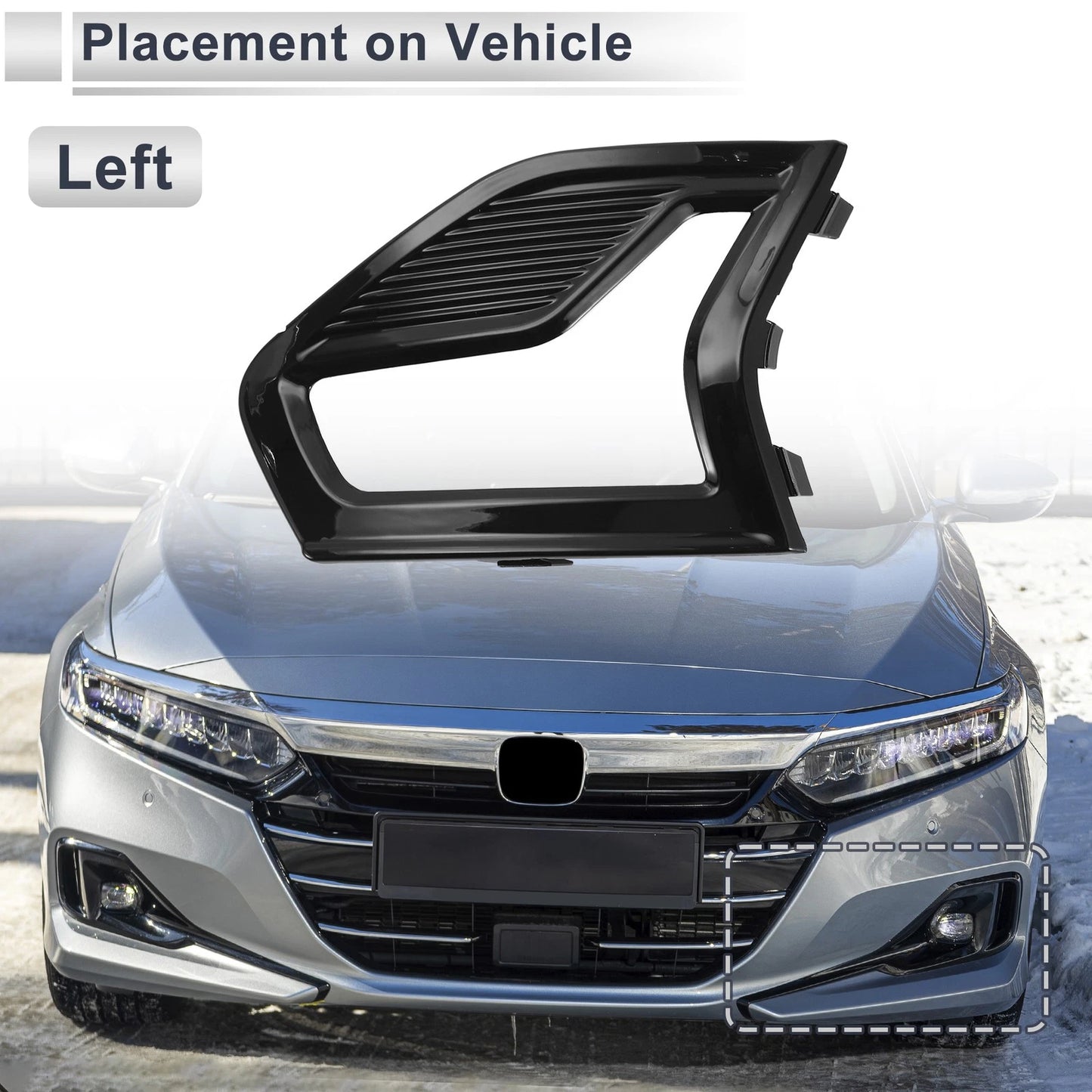 Front Left Fog Light Grill for Ford Fusion (2019)