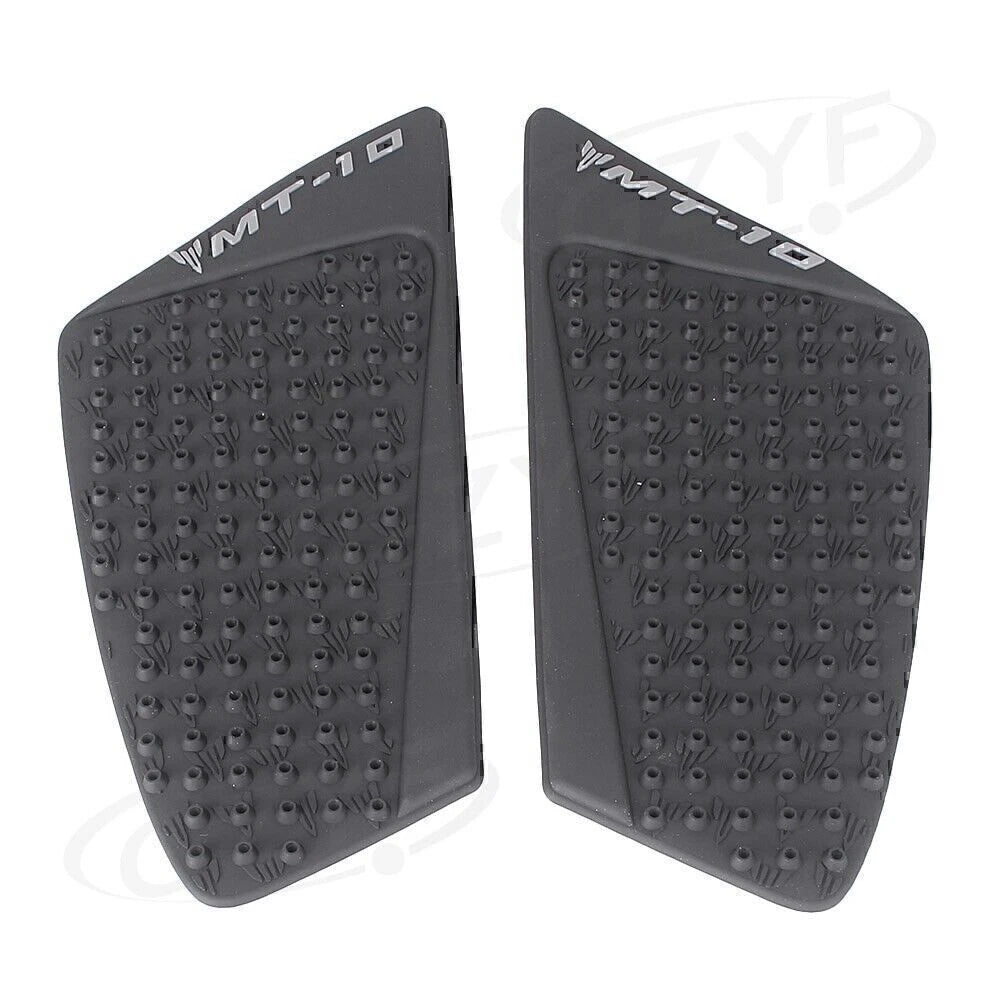 Motorcycle Gas Tank Knee Grip Decal Pad Black for Yamaha MT-10 (2016-2017)