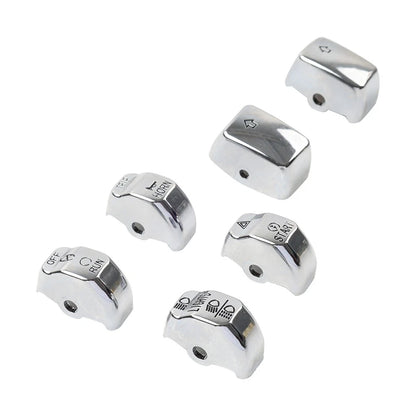6 x Handlebar Control Switch Caps Chrome for Harley Breakout (2013-2015)
