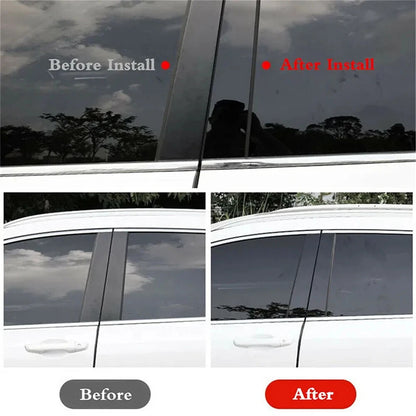 8 Pcs Glossy Black Door Window Trim Decal Covers for Flex (2019-2023)