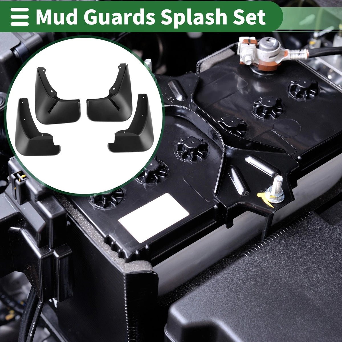 Mud Flaps Splash Guards for Ford Fiesta Saloon 2013-2018 with Mount Accessories