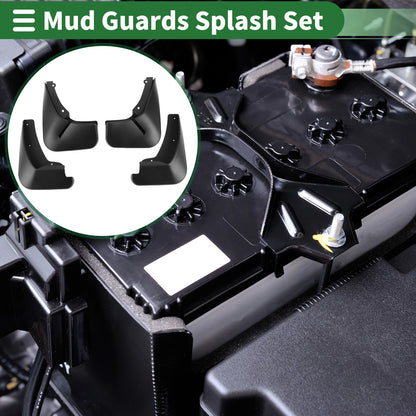 Mud Flaps Splash Guards for Ford Fiesta Saloon 2013-2018 with Mount Accessories