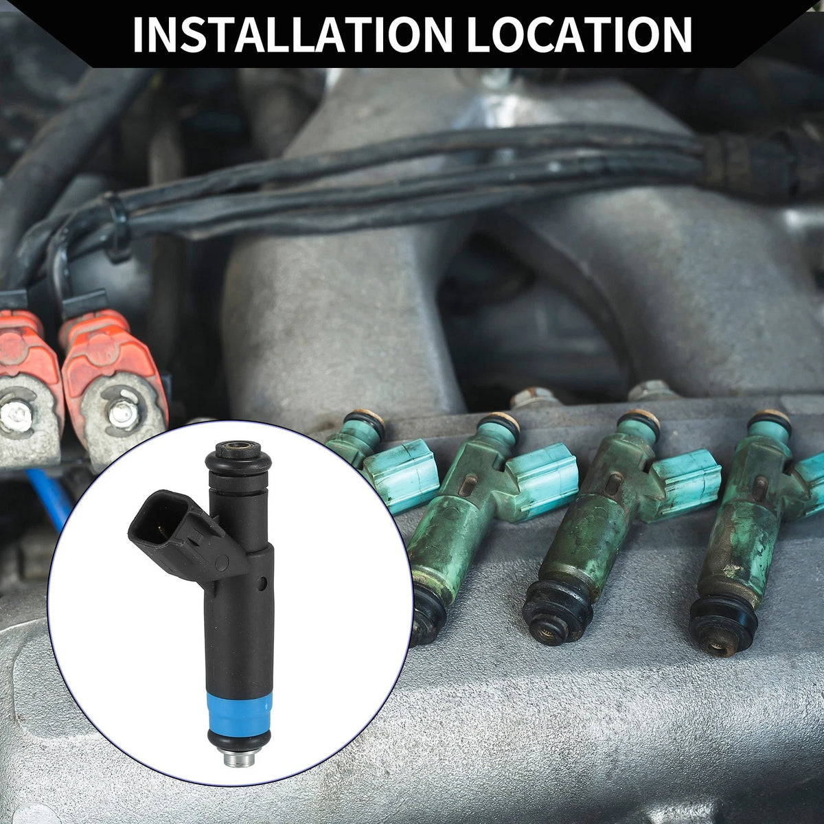 3.8L Black Fuel Injector for Dodge Grand Caravan (2001 - 2004)