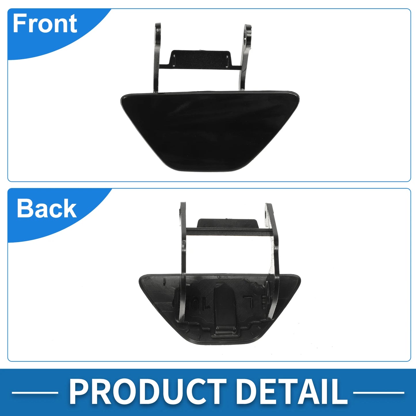 Front Left Washer Nozzle Cover for BMW 528i 2014-2016 (2 x Black Caps)