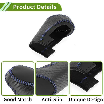 Gear Shift Knob Cover for Chevrolet Malibu Black Carbon Fiber Black Blue